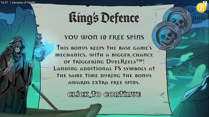 Dynasty of Death - King's Defence Free Spins ræst